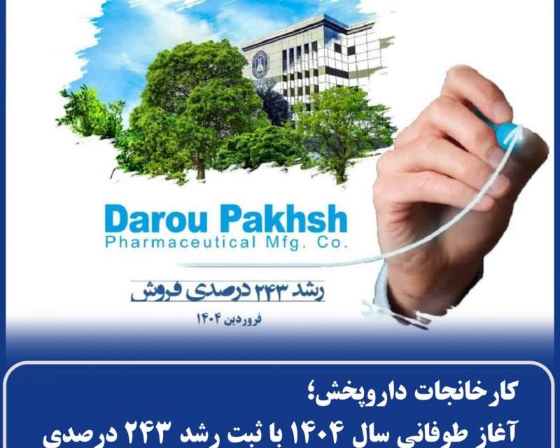 کارخانجات داروپخش، آغاز طوفانی سال ۱۴۰۴ با ثبت رشد ۲۴۳ درصدی